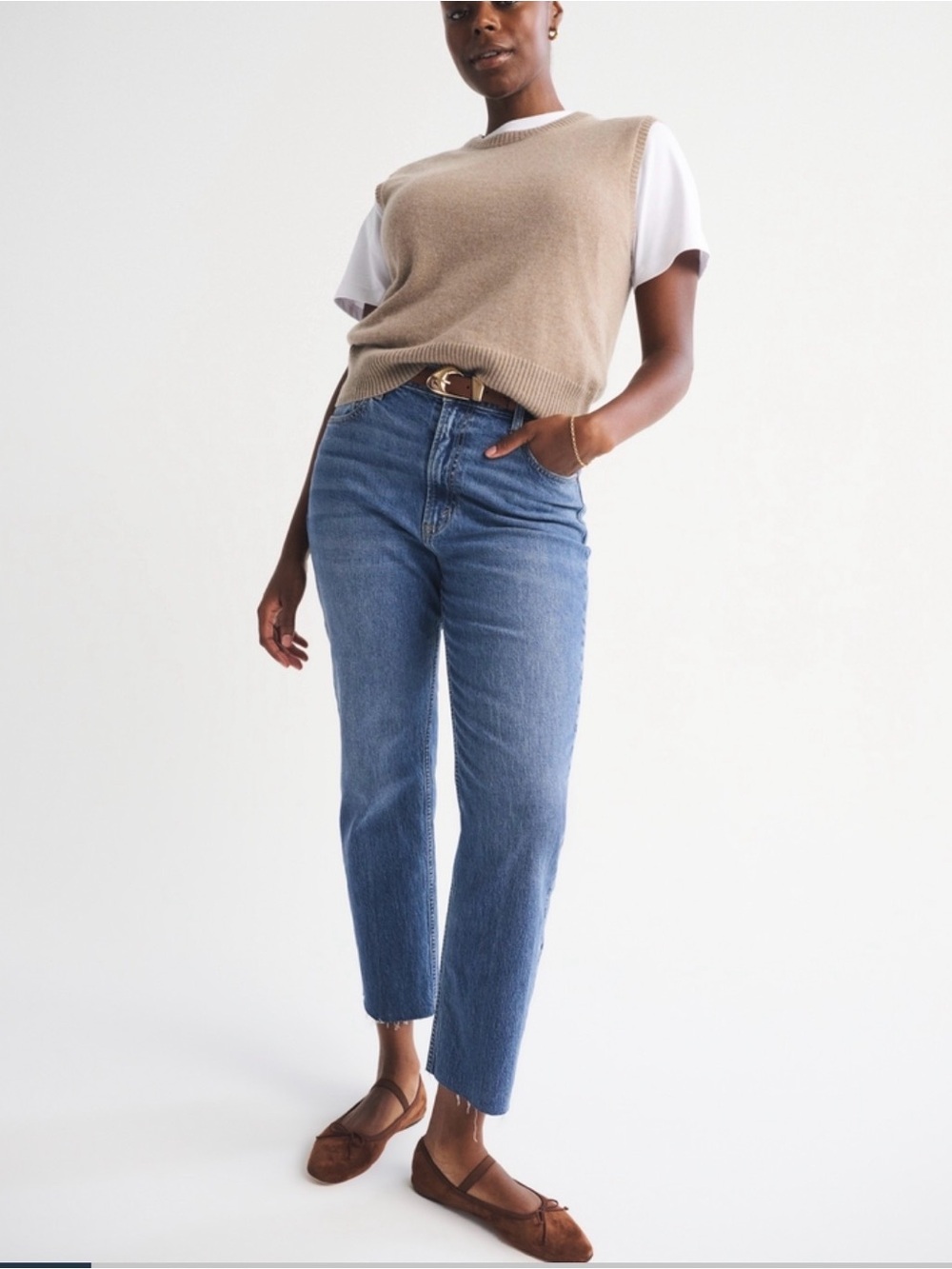 Abercrombie & Fitch Ankle Straight Ultra High Rise Jean